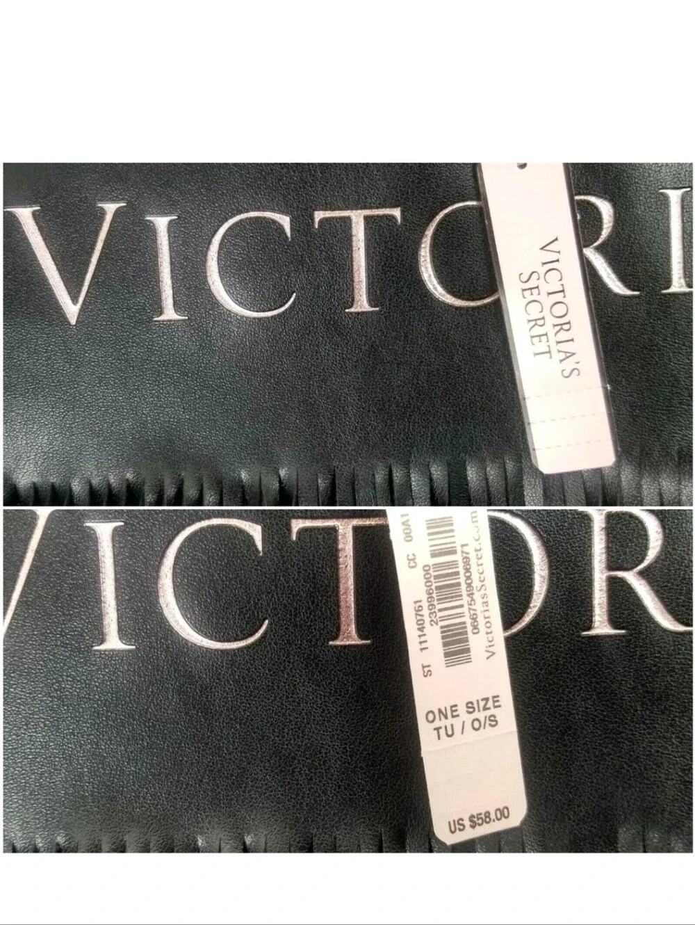 Victoria's Secret Limited Edition Black Fringe Tote NWT